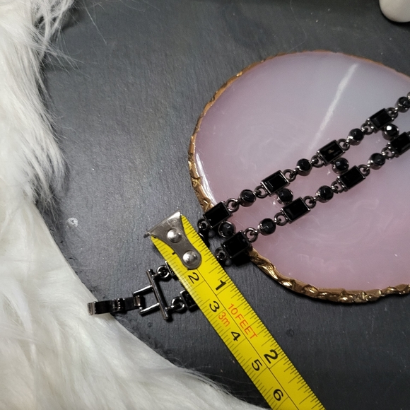 Silver and onyx ladder bracelet. - Picture 6 of 6